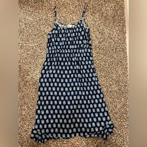 J. Crew Blue and White Midi Dress